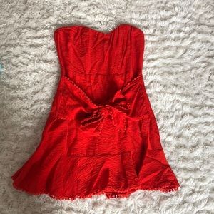 Hello Molly Strapless red dress